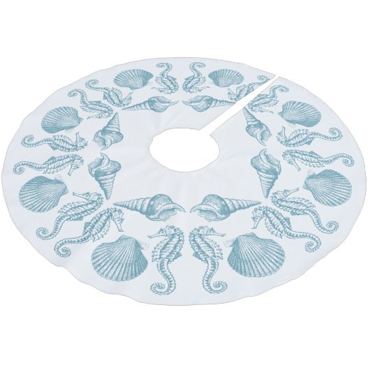 Zee Side Beach kerst Kerstboom Rok (Gekanteld)