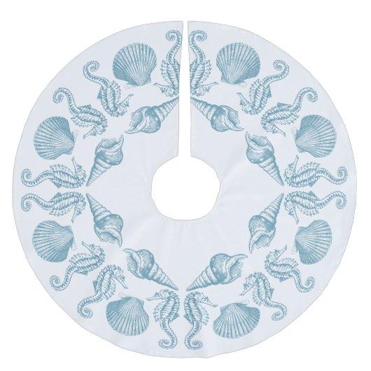 Zee Side Beach kerst Kerstboom Rok (Voorkant)