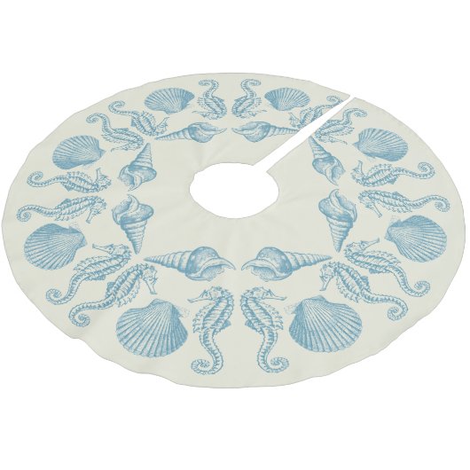 Zee Side Beach Merry Kerstmis Warm White Kerstboom Rok (Gekanteld)