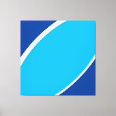 Zee Sky. Abstracte tweekleurige blauw wit vet curv Canvas Afdruk (Voorkant)