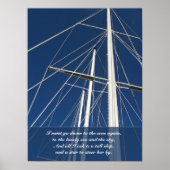 Zee & Sky Poem Ships Rigging Poster (Voorkant)