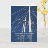 Zee & Sky Ships Rigging Wenskaart Kaart (Gele Bloem)