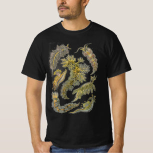 Zee slakken, slakken door Ernst Haeckel, Vintage d T-shirt