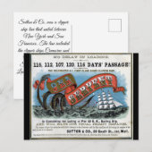 Zee Slang Clipper Zeilen Briefkaart (Voorkant / Achterkant)