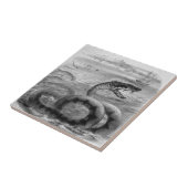 Zee slang/serpent tegeltje (Zijkant)