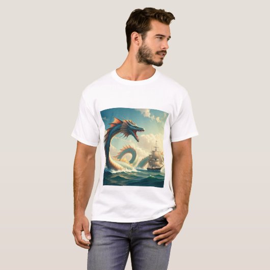 Zee Slangenbelegering T-shirt (Voorkant volledig)