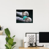 Zee snoeien Fotografisch otters Poster (Thuiskantoor)