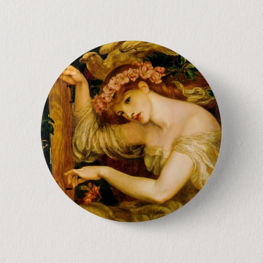 Zee Spell van Dante Gabriel Rossetti Ronde Button 5,7 Cm (Voorkant)