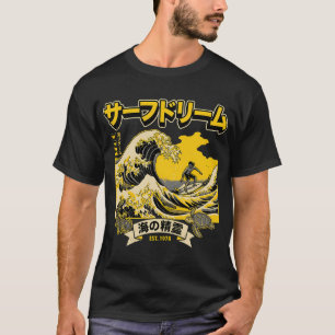 Zee Spirit Surf Droom - Gele Japanse Golf T-shirt