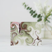 Zee Sponges Shells Seafoam Green Pink White Balls Briefkaart (Staand voorkant)