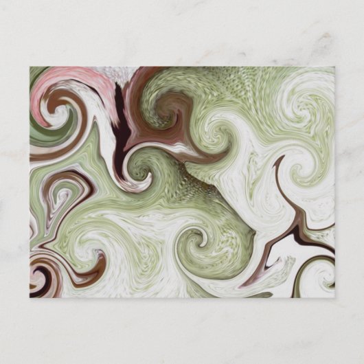 Zee Sponges Shells Seafoam Green Pink White Balls Briefkaart (Voorkant)