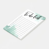 Zee Spray Waterverf Monogrammed To-Do Lijst Post-it® Notes (Schuin)