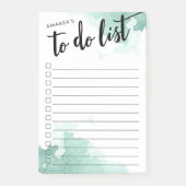 Zee Spray Waterverf Monogrammed To-Do Lijst Post-it® Notes (Voorkant)
