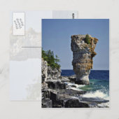 Zee stack, Flowerpot Island, Bruce Peninsula, Onta Briefkaart (Voorkant / Achterkant)