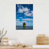 Zee Stack omringd door oceaan Poster (Keuken)