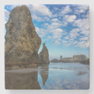 Zee Stacks op Bandon Beach in Bandon, Oregon 1 Stenen Onderzetter
