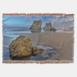 Zee-Stacks op Bandon Beach in Bandon, Oregon 2 Deken