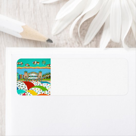 Zee Stadsretourlabel Isle Etiket (Insitu)