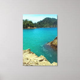 Zee Stapel Baai Landschap Reis Foto Indonesië Canvas Afdruk