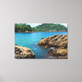 Zee Stapel Baai Landschap Reis Foto Indonesië Canvas Afdruk