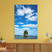 Zee stapel omringd door oceaan canvas afdruk (Insitu (Woonkamer))