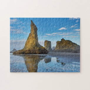 Zee stapelt zich op in Bandon, Oregon 3 Legpuzzel
