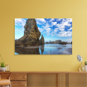 Zee stapelt zich op in de bloedband in Bandon, Ore Canvas Afdruk (Insitu (Woonkamer))