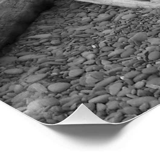 Zee stapelt zwart en wit fotografisch glanzend perfect poster (Hoek)