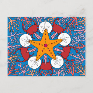 Zee Star en koraal Briefkaart