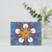 Zee Star en koraal Briefkaart (Staand voorkant)
