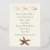 Zee Star Table Number Name Seating List Kaarten (Voorkant)