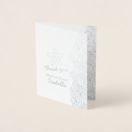 Zee Starfish Beach bruiloft metalic Dank u Folie Kaarten