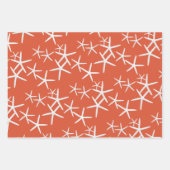 Zee stars Patroon Coral Pink Wrapping Paper (Voorkant 3)