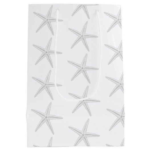 Zee Stars Weddenschap Welkom Roze bruine papiertas Medium Cadeauzakje (Achterkant)