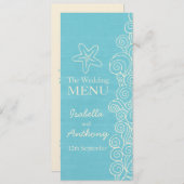 Zee ster blue & crèmediner menu (Voorkant / Achterkant)