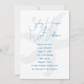 Zee ster eenvoudige witte bruiloft uitnodiging (Voorkant)