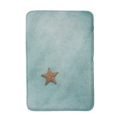 Zee ster in het zand, sterren, blauw groen badmat (Voorkant Verticaal)