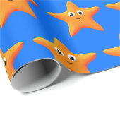 Zee Ster Sterren Patroon Cadeaupapier (Rol Hoek)