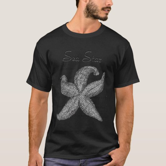 Zee sterdefinitie met Afbeelding van zeester T-shirt (Voorkant)