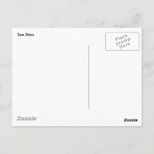 Zee sterren briefkaart (Achterkant)