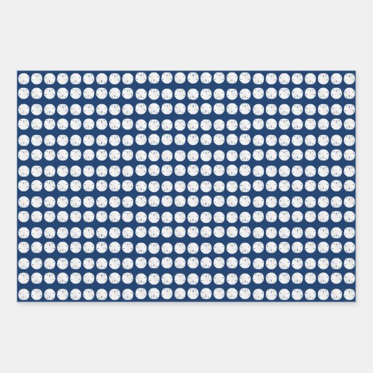 Zee sterren en goudmakreel donkerblauw inpakpapier vel (Voorkant 2)