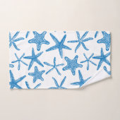 Zee sterren in blauw bad handdoek (Handdoek)