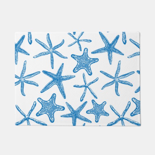 Zee sterren in blauw deurmat (Voorkant)