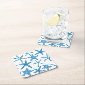 Zee sterren in blauw kartonnen onderzetters (Insitu)