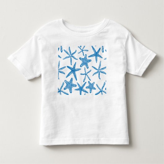 Zee sterren in blauw kinder shirts (Voorkant)