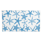 Zee sterren in blauw kussensloop (Achterkant-Rechts)