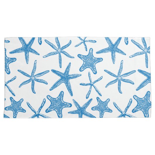 Zee sterren in blauw kussensloop (Voorkant-Rechts)