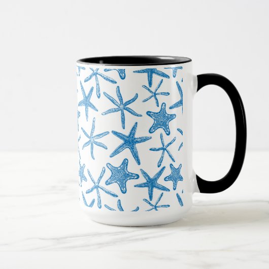 Zee sterren in blauw mok (Rechts)