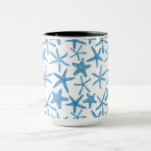 Zee sterren in blauw mok (Midden)