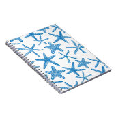 Zee sterren in blauw notitieboek (Rechterzijde)